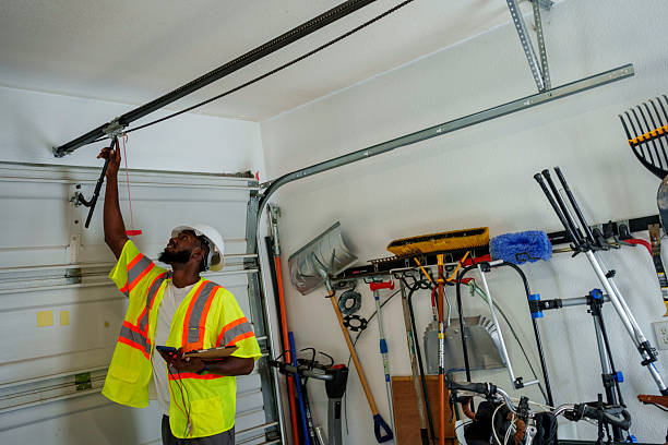 Professional Garage Door Panel Replacement technician working in Red Oak, NC
